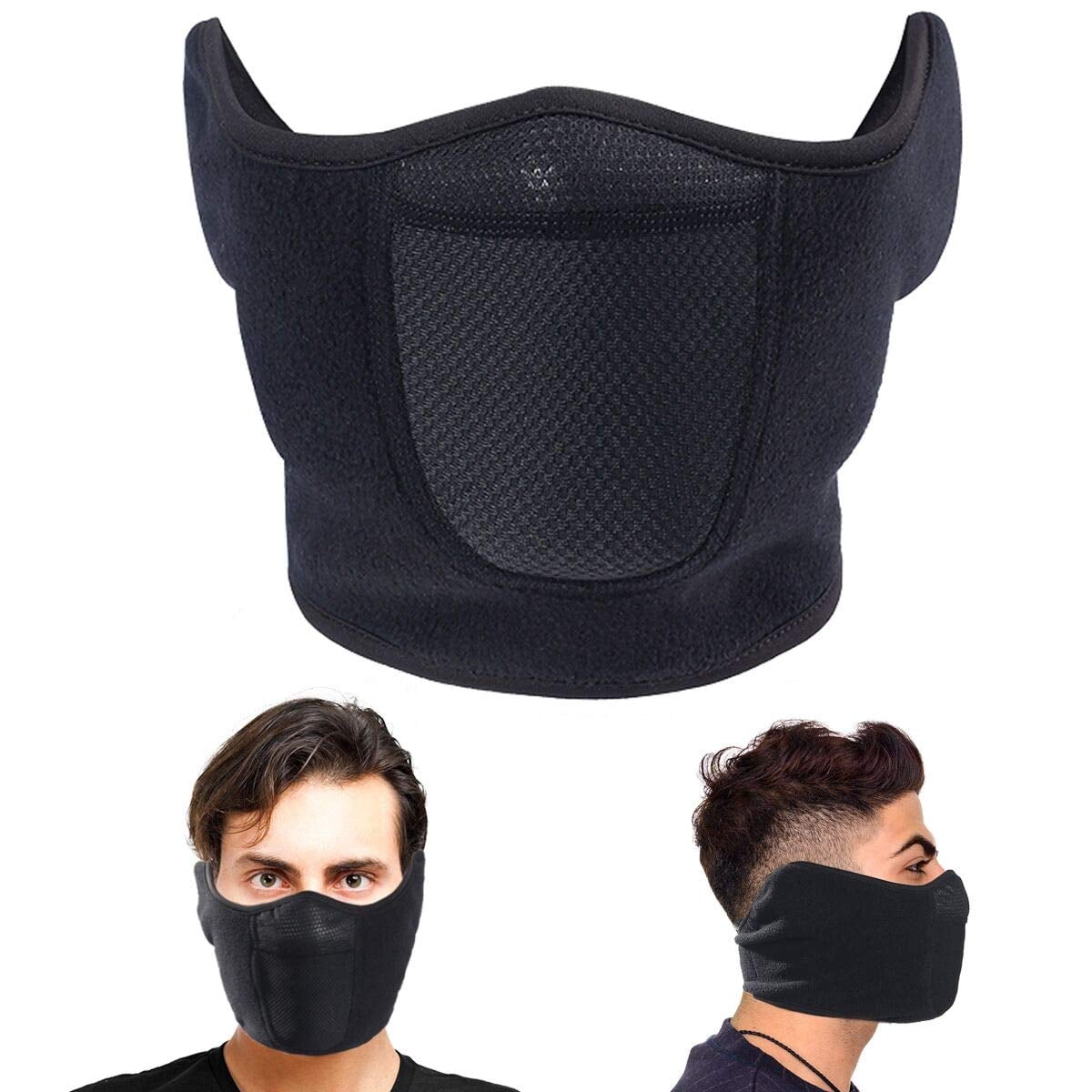 Balaclava Half Face Mask Adjustable Fastener Windproof Men Women For Skiing Snowboarding Motorcycling Winter Outdoor Sports Highly Breathable (half-face)