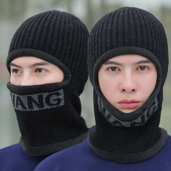 Balaclava Knitted Warmer Windproof Hat Covering Face for Men Women Fleece Outdoor Sports