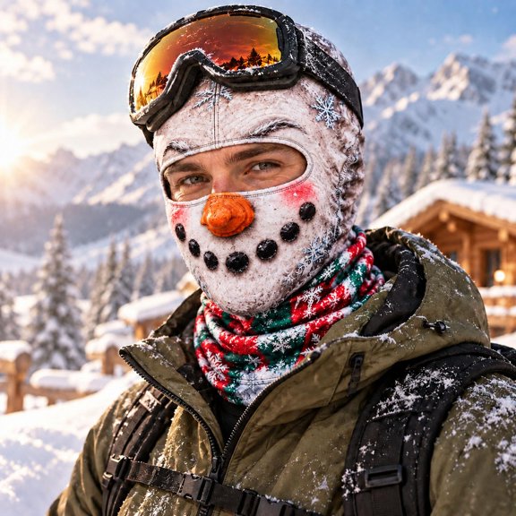 Balaclava Mask Old Man Mask, Funny Ski Masks For Men, Distinctive Festive Printed Accessory, Great Conversation Starter On Winter Outdoor Trips And Holiday Cosplay Nights