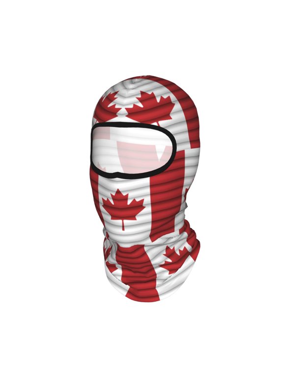 Balaclava Mask Print Full Face Mask Art Canadian Flag Neck Gaiter Sun Protection Face Cover Mask Windproof Ski Mask