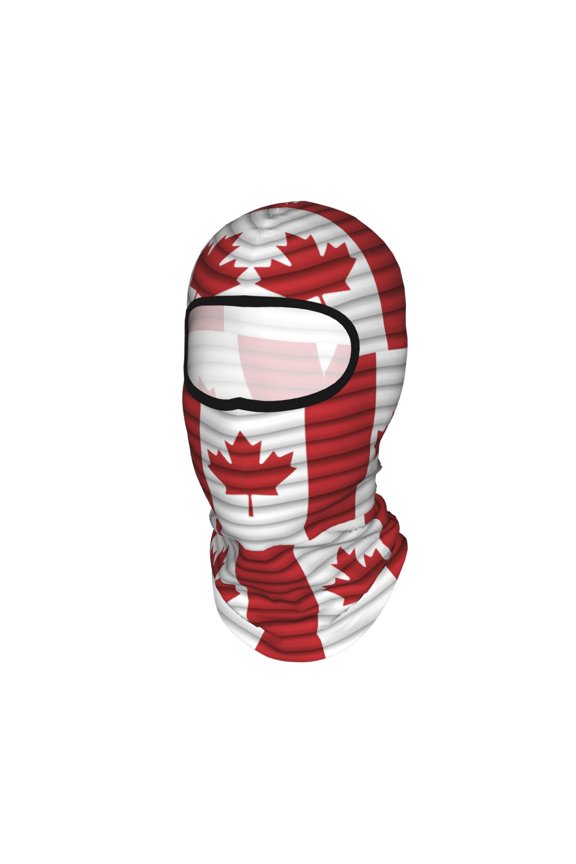 Balaclava Mask Print Full Face Mask Art Canadian Flag Neck Gaiter Sun Protection Face Cover Mask Windproof Ski Mask