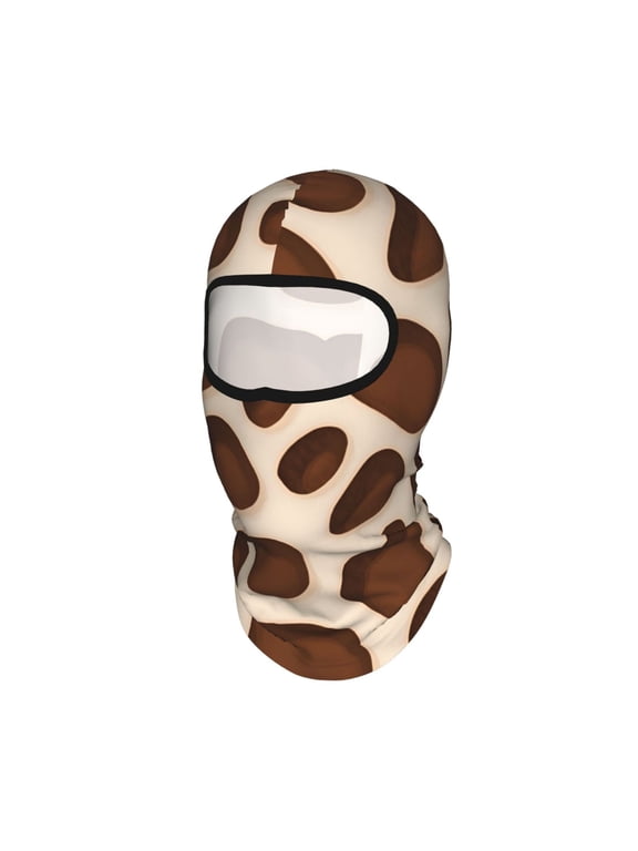 Balaclava Mask Print Full Face Mask Brown And Yellow Giraffe Spotted Neck Gaiter Sun Protection Face Cover Mask Windproof Ski Mask