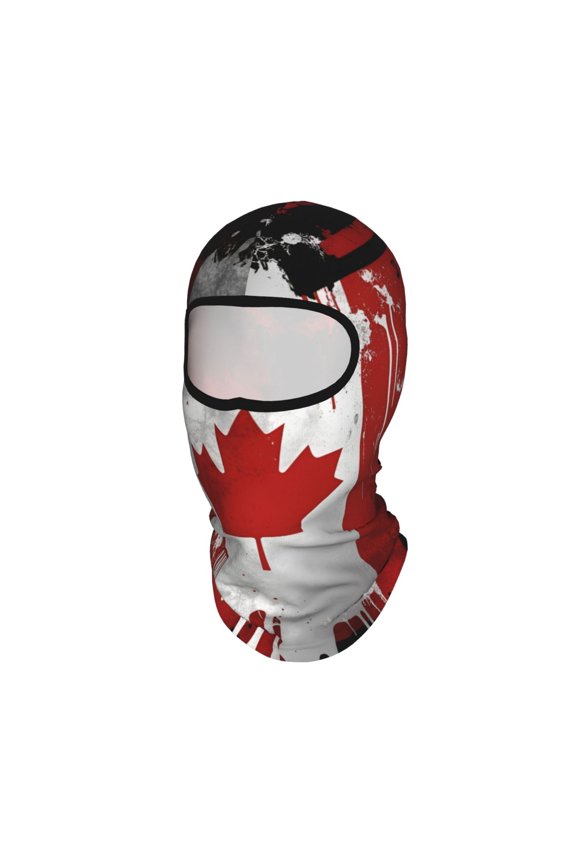 Balaclava Mask Print Full Face Mask Canada Canadian Flag Art Neck Gaiter Sun Protection Face Cover Mask Windproof Ski Mask