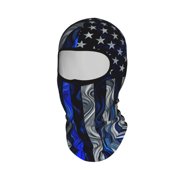 Balaclava Mask Print Full Face Mask Group Of Thin Blue Line Flag Neck Gaiter Sun Protection Face Cover Mask Windproof Ski Mask