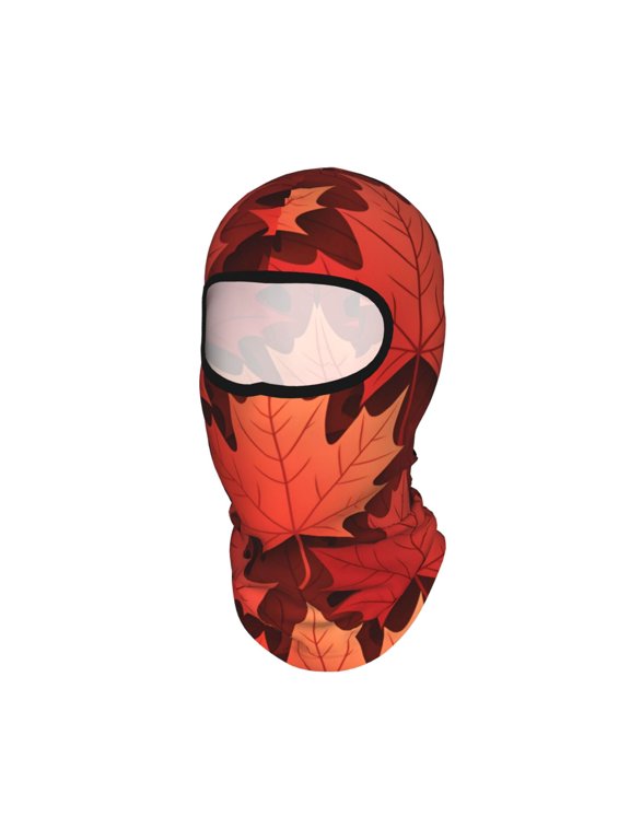 Balaclava Mask Print Full Face Mask Maple Leaf Canada Neck Gaiter Sun Protection Face Cover Mask Windproof Ski Mask