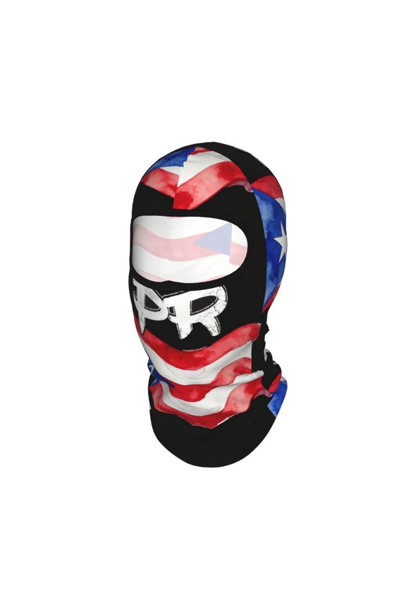 Balaclava Mask Print Full Face Mask Puerto-Rico-Pr Flag Boricua Neck Gaiter Sun Protection Face Cover Mask Windproof Ski Mask
