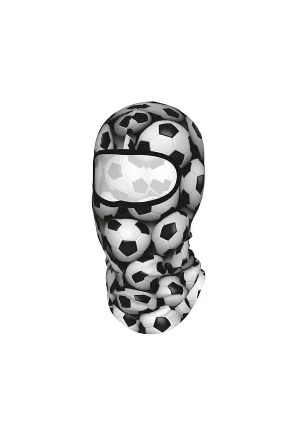 Balaclava Mask Print Full Face Mask Soccerballs Pattern Neck Gaiter Sun Protection Face Cover Mask Windproof Ski Mask