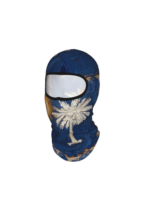 Balaclava Mask Print Full Face Mask South Carolina Flag Neck Gaiter Sun Protection Face Cover Mask Windproof Ski Mask