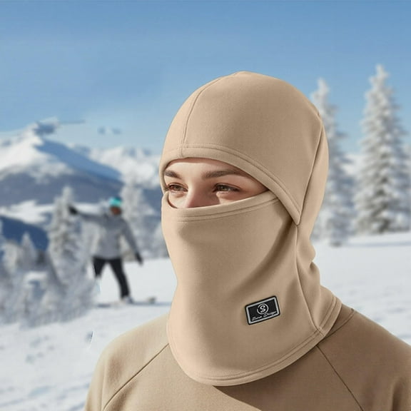 Balaclava for Men and Women, Winter Ski Mask Windproof Thermal Face Cover with Fleece Lining, 2 in 1 Hood and Neck Warmer for Riding, Snowboarding, Cold Weather Outdoor Activities