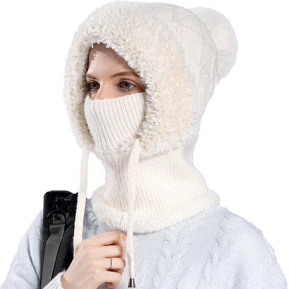 Balaclava Ski Hat Wind-Resistant Hat Cap Scarf for Women and Men - Face Cover for Extreme Cold Weather Gear