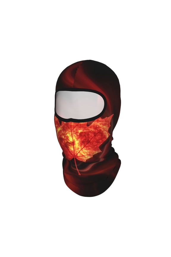 Balaclava Ski Mask Canada Maple Leaf Art Print Motorcycle Thin Cooling Uv Protection Neck Gaiter For Men/Women