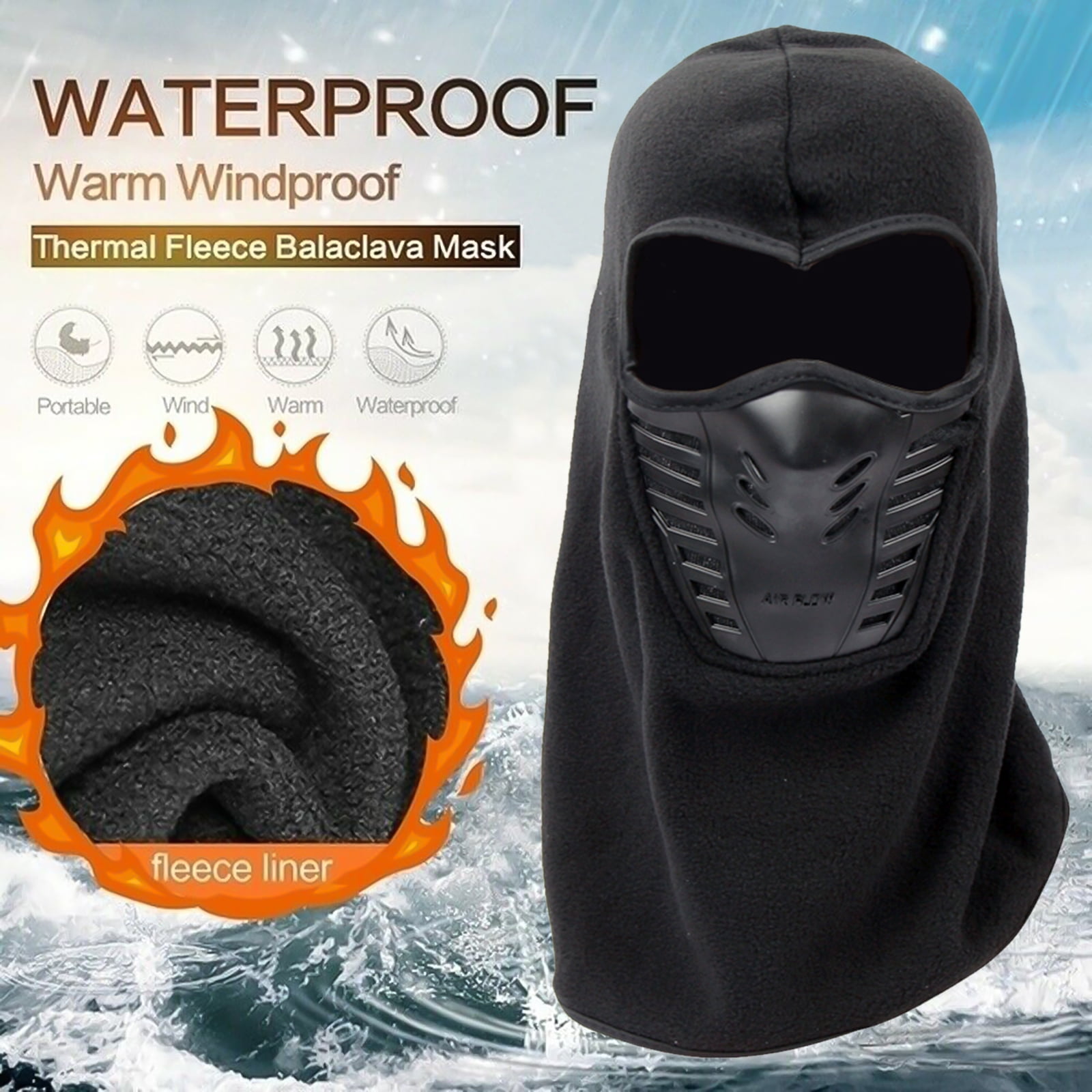 Balaclava Ninja Mask Cold Weather Gear for Skiing Snowboarding Motorcycle  Riding