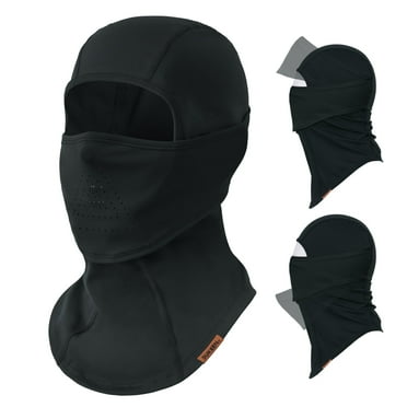 Balaclava Ski Mask Cold Weather Men Women Breathable Full Face Mask Neck Warmer for Skiing, Snowboarding, Riding, Running, Cycling, Black