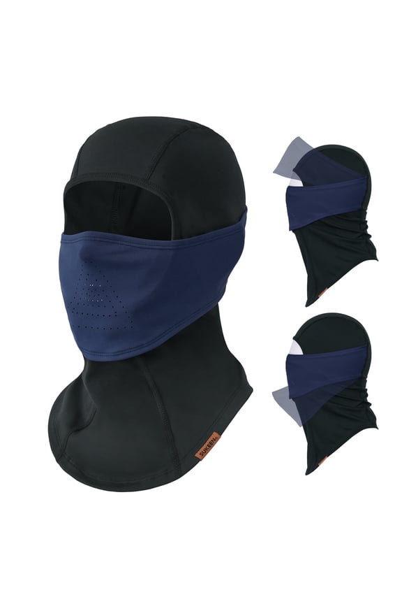 Balaclava Ski Mask Cold Weather Men Women Breathable Full Face Mask Neck Warmer for Skiing, Snowboarding, Riding, Running, Cycling, Blue