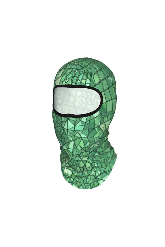 Balaclava Ski Mask For Men Women Alligator Skin Green Texture Pattern Summer Face Mask For Motorcycle Helmets Neck Gaiter Bandanas