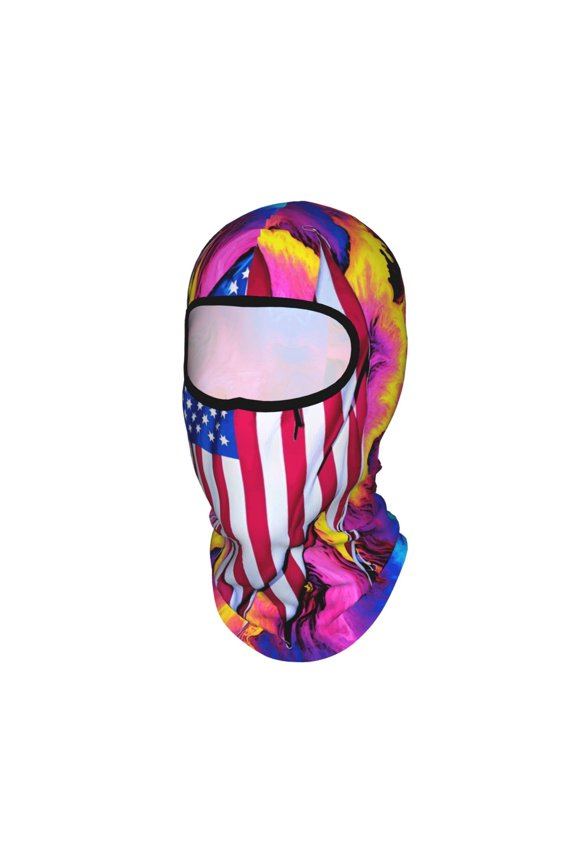 Balaclava Ski Mask For Men Women Art America Flag Summer Face Mask For Motorcycle Helmets Neck Gaiter Bandanas