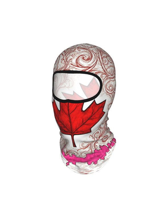 Balaclava Ski Mask For Men Women Canadian Art Pattern Summer Face Mask For Motorcycle Helmets Neck Gaiter Bandanas