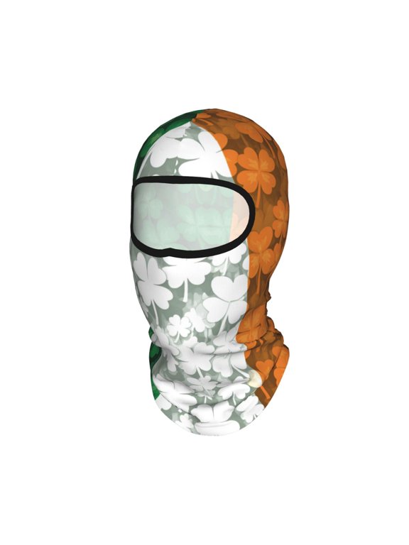 Balaclava Ski Mask For Men Women Saint Patricks Day Design Irish Flag Summer Face Mask For Motorcycle Helmets Neck Gaiter Bandanas
