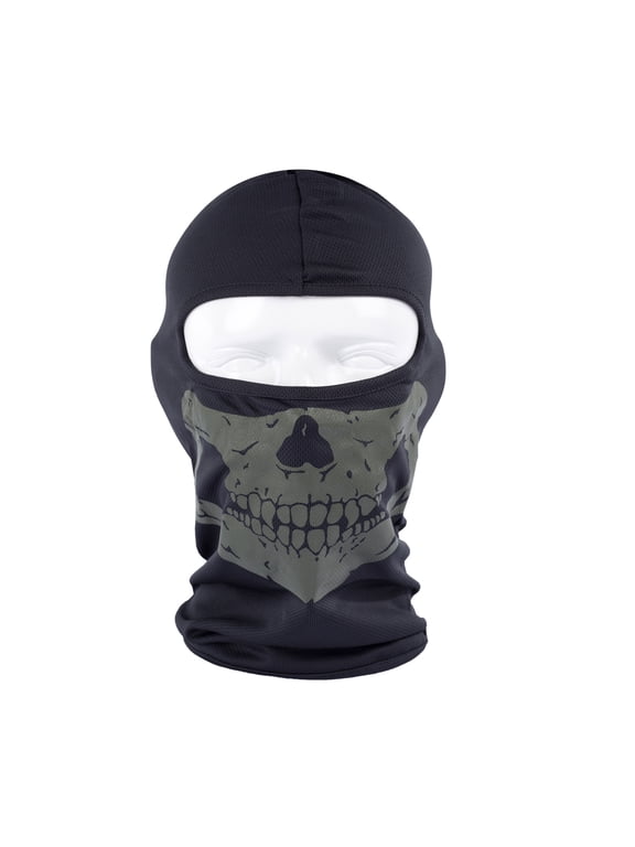 Balaclava Ski Mask, Ghosts Skull Full Face Mask UV Protector Full Face Mask Scarf Summer Cooling Neck Hood Hat for Cycling Hiking Motorcycle