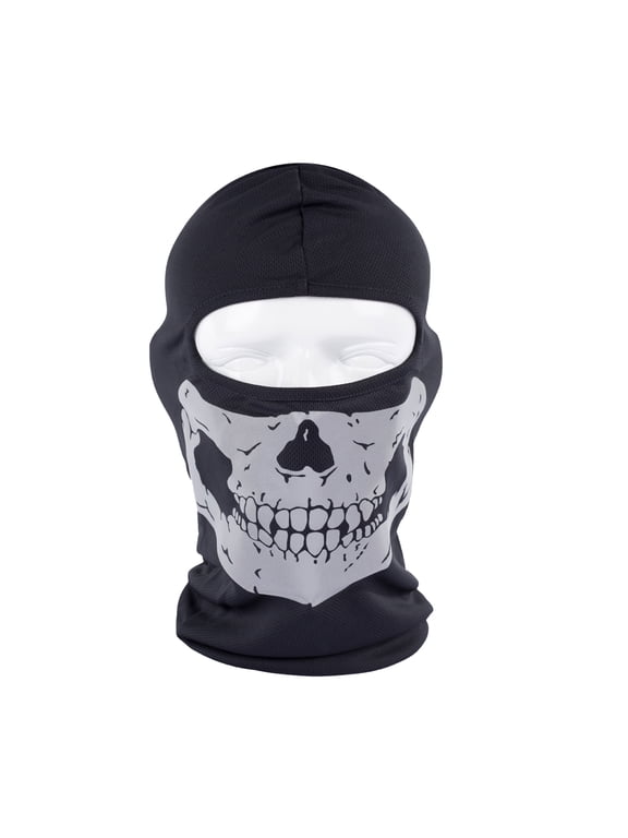 Balaclava Ski Mask, Ghosts Skull Full Face Mask UV Protector Full Face Mask Scarf Summer Cooling Neck Hood Hat for Cycling Hiking Motorcycle