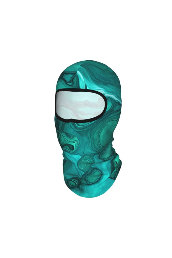 Balaclava Ski Mask Green Trippies Pattern Motorcycle Thin Cooling Uv Protection Neck Gaiter For Men/Women