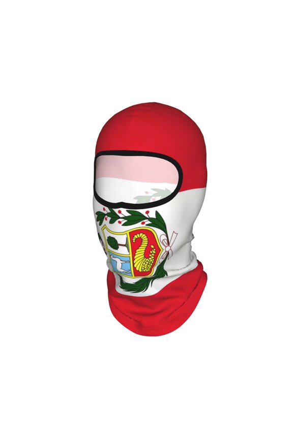 Balaclava Ski Mask Peru Flag Motorcycle Thin Cooling Uv Protection Neck Gaiter For Men/Women