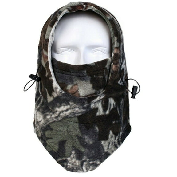 Balaclava Ski Mask Thermal Cold Weather Full Face Mask Cover for Men Women Warmer Adjustable Camouflage Neck Hood Scarf Hat