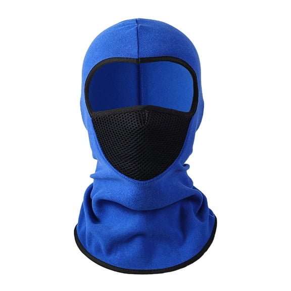 ZQUUVOU Balaclava Ski Mask Thermal Elastic Breathable Winter Face Mask For Cold Weather Warm Head Cover Face Mask Head Cover Cap Blue