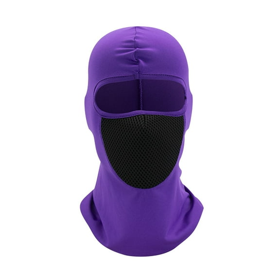 Balaclava Ski Mask Winter Fleece Thermal Face Mask Cover For Men Women Warmer Windproof Breathable Protection Skiing Face Mask Purple