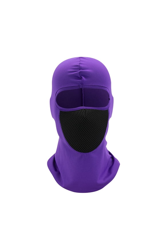 Balaclava Ski Mask Winter Fleece Thermal Face Mask Cover For Men Women Warmer Windproof Breathable Protection Skiing Face Mask Purple