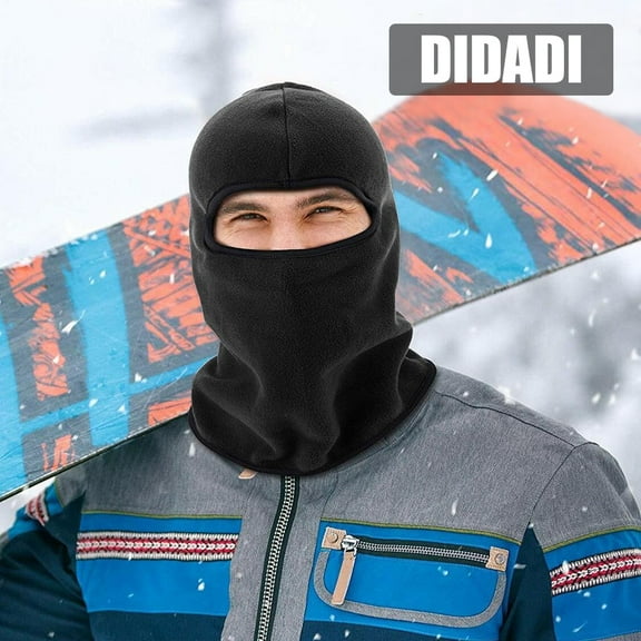 Balaclava Winter Ski Mask,  Windproof Breathable Anti Cold Weather Head and Neck Covering, Fleece&Thermal Warm Mask for Men and Women's Outdoor Activities (Black)