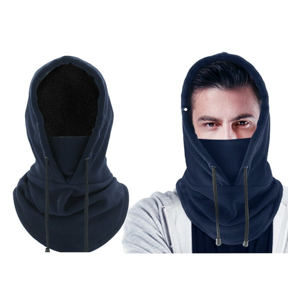 Balaclava Ski Mask for Men Windproof Thermal Winter Scarf Mask Women Neck Warmer Hood Blue
