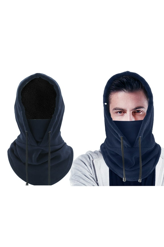 Balaclava Ski Mask for Men Windproof Thermal Winter Scarf Mask Women Neck Warmer Hood Blue