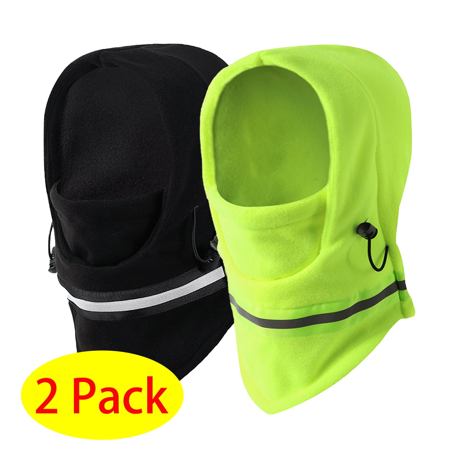 Balaclava Ski Mask for Men and Women Thermal Face Masks Winter Face Cover Hood with Adjustable Drawstring Black