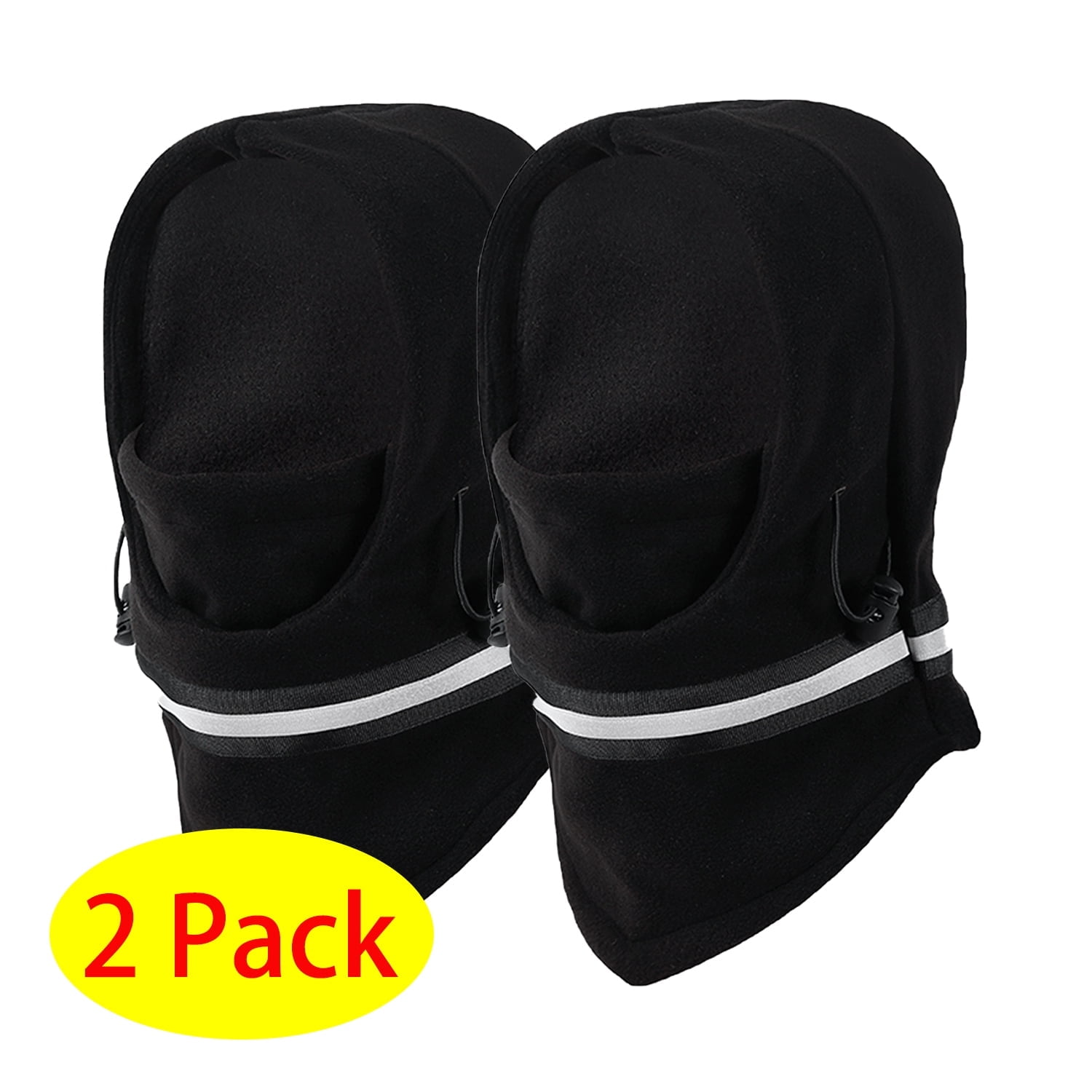 Balaclava Ski Mask for Men and Women Thermal Face Masks Winter Face Cover Hood with Adjustable Drawstring Black