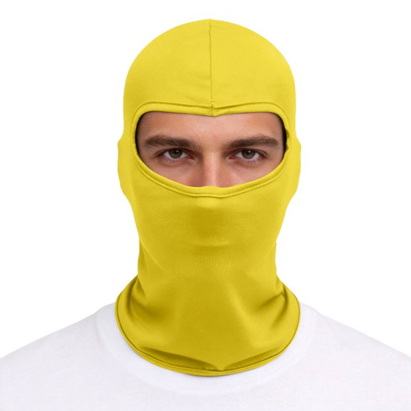 Balaclava Solid Face Mask for Men and Women, for Skiing, Snowboarding Fishing Running Motorcycle Riding & UV Protection Windproof Yellow One Size