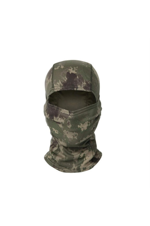 Balaclava Summer Camo Face Mask, Sun Protection Cooling Neck Gaiter Breathable Face Cover Cycling Motorcycle, Camouflage Fishing Hunting Face Cover for Women Men Outdoor Sports A8V7