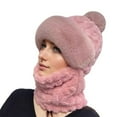 thumbnail image 1 of Balaclava for Women Winter Hat Fleece Lined Beanie Face Cover Neck Warmer Thermal Ski Outdoor Sports Cozy Knit Pink L, 1 of 3