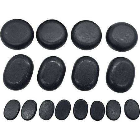 Baladais Big Hot Stones Set Massage Stones Hot Stone Basalt Hot Rocks Stones Warm Stone Hot Stone Massage Body Massage Natural Lava Rock Basalt Stone for Professional — Great for Spas, Massage Therapy