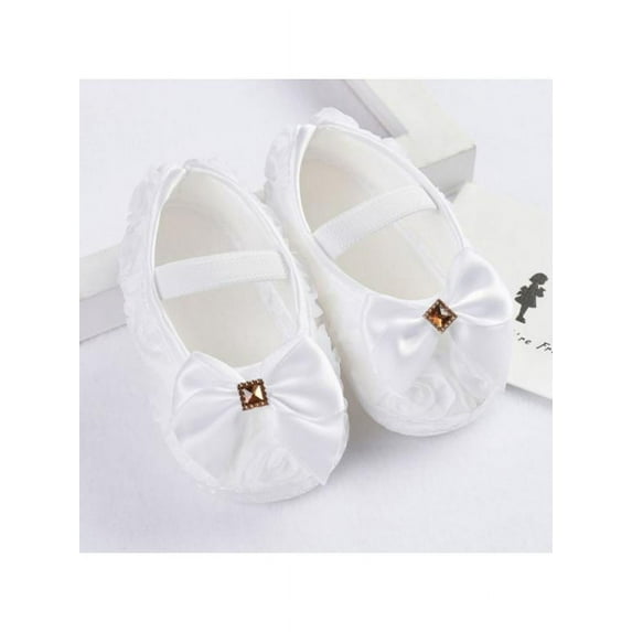 Balai Baby Girl Bowknot Crib Shoes Newborn Soft Sole Anti-slip Firstwalkers