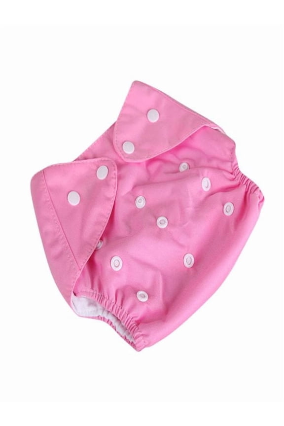 Reusable Waterproof Eco-Friendly Polyester All-in-Two Cloth Baby Diaper, Pink