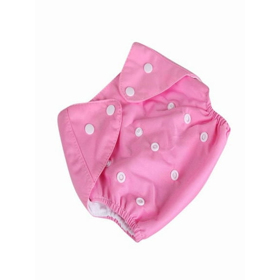 Balai Reusable Waterproof Eco-Friendly Polyester All-in-Two Cloth Baby Diaper, Pink