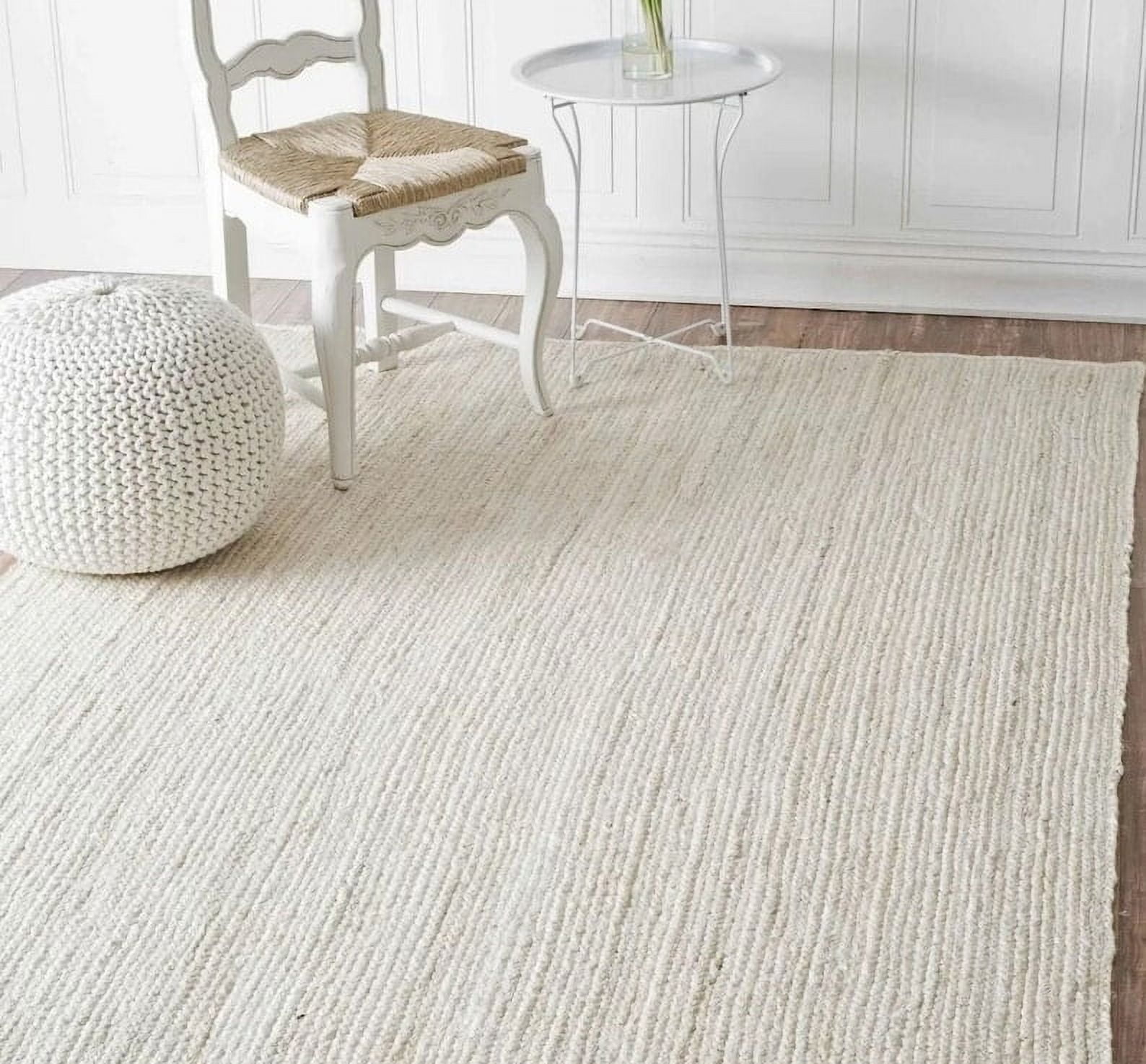 Balaji Arts Braided Natural Border Jute Area Rug