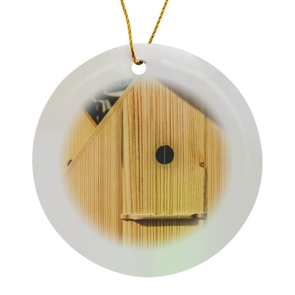3drose, Balalaika - String, Wooden Folk Musical Instrument, Circle Porcelain Ornament
