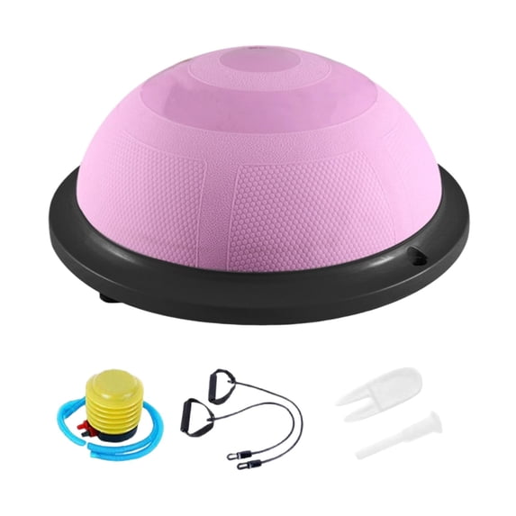 Balance Ball Balance Trainer Half Exercise Ball Anti Slip Design with Resistance Bands for Home Gym Full Body Workouts