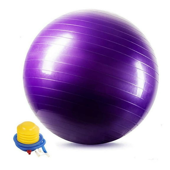 Balance Ball - No-Roll Weighted Seat is a Flexible Chair for School, Office or Home-Purple-55cm