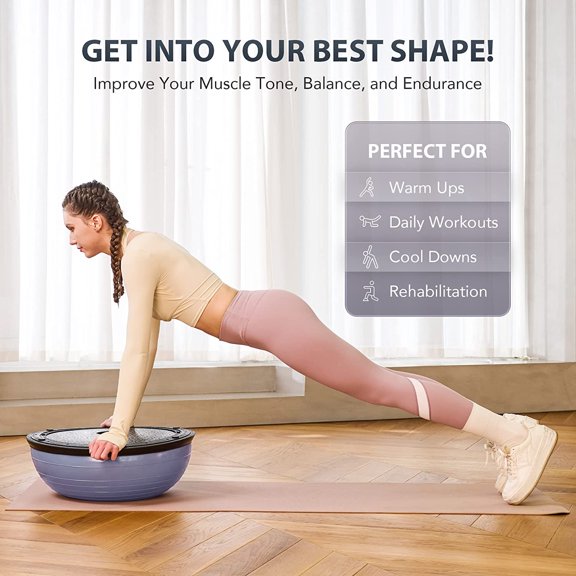 Balance Ball Trainer with Resistance Bands and Foot Pump