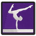 thumbnail image 1 of Balance Beam Artistic Gymnastics Applique Multi-Color Embroidered Hook & Loop Patch - 2.0 Inch Mini, 1 of 5