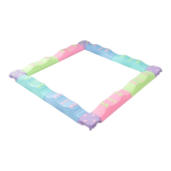 Balance Beam Stepping Stones Sensory Training Equipment, Montessori Toy Indoor Outdoor Toy Floor Games Stepping Stones Balance Board Square