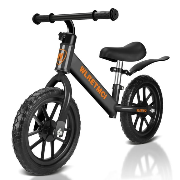 WLRETMCI Toddler Balance Bicycle for Boys Girls Age 2 to 5 Years 12 inch Kids Balance Bikes for Toddlers Training Birthday Chrismas Gifts, Black